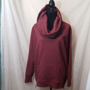 Cowlneck Sweatshirt- Brick red